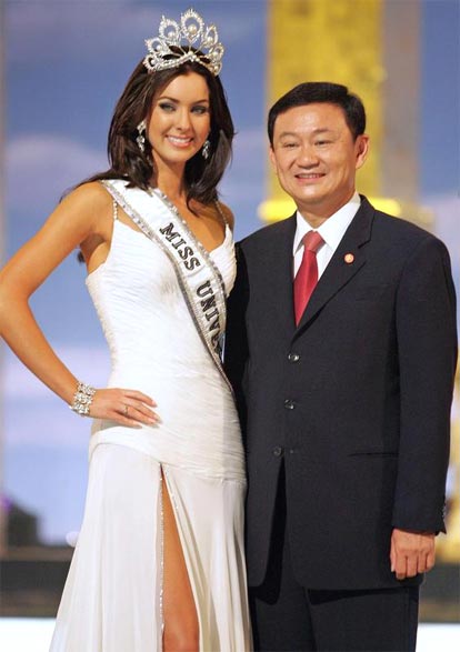 Natalie Glebova and Thaksin Shinawatra.